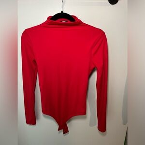 Express Body Contour Red Bodysuit - XS